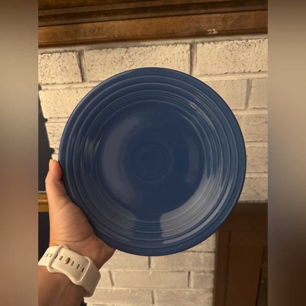 Blue Ceramic Fiestaware Plate